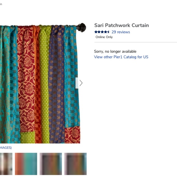Pier 1 Imports Accents Sari Patchwork Curtain Panel Boho Poshmark